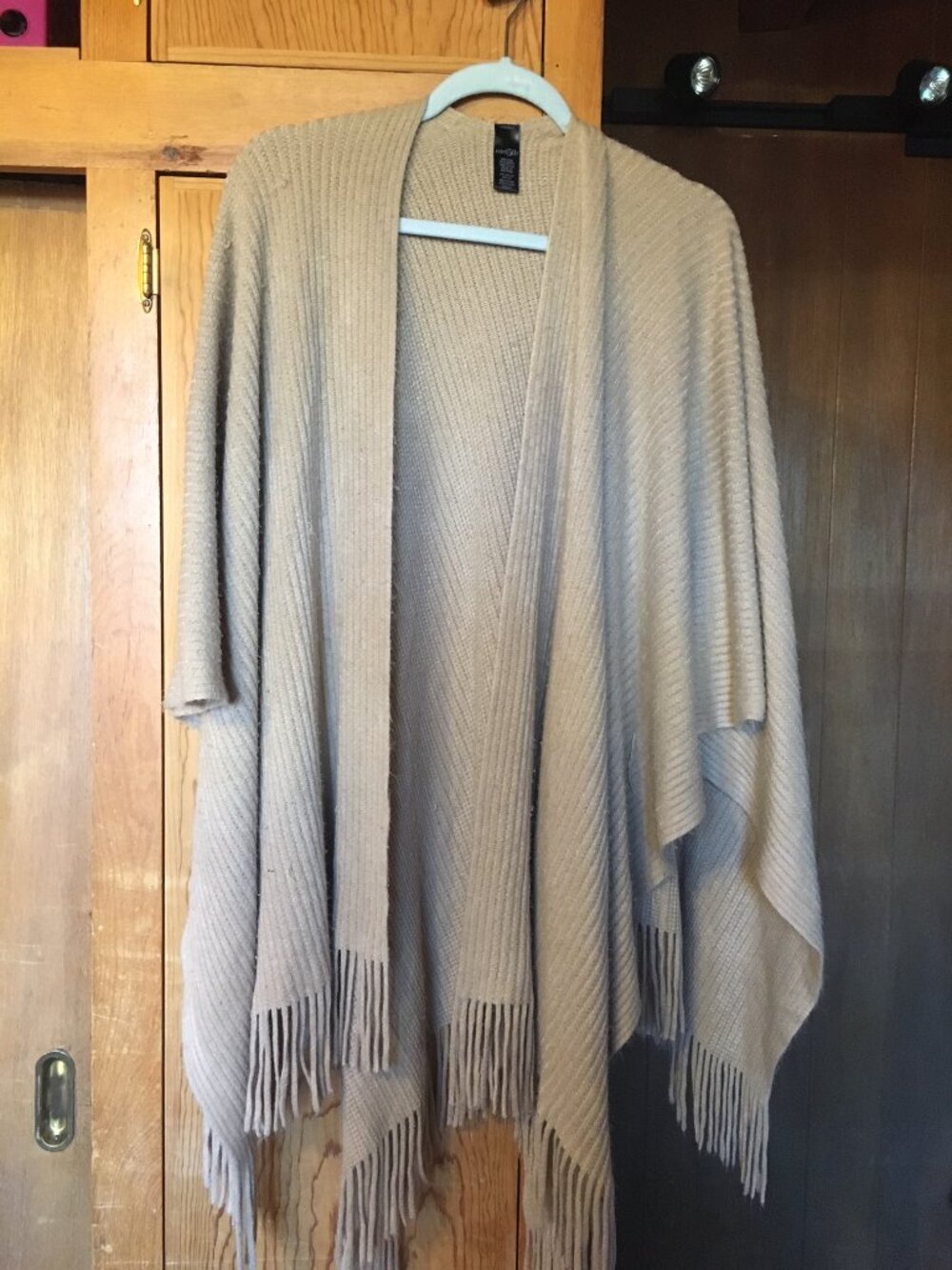 Beige Shawl with fringe